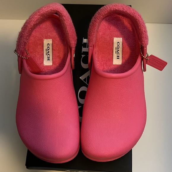 COACH petunia pink Lola Clogs. Size 6 New with box - Picture 2 of 7